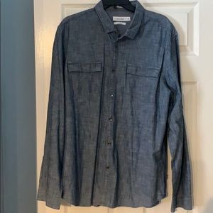 Men’s button down chambray shirt